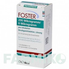 ФОСТЕР (FOSTER) 200/6 мкг 120 доз аэрозоль 1 шт - Формотерол, Беклометазон EURIMPHARM