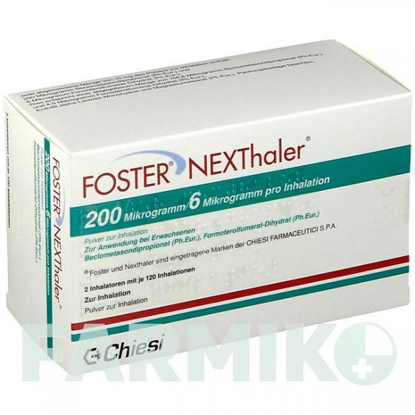 ФОСТЕР (FOSTER) 200/6 мкг 120 доз порошок 2 шт - Формотерол, Беклометазон KOHLPHARMA