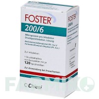 ФОСТЕР (FOSTER) 200/6 мкг 120 доз аэрозоль 1 шт - Формотерол, Беклометазон ORIFARM