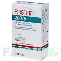 ФОСТЕР (FOSTER) 200/6 мкг 120 доз аэрозоль 2 шт - Формотерол, Беклометазон ORIFARM
