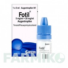ФОТИЛ (FOTIL) капли 5 мл - Тимолол, Пилокарпин SANTEN