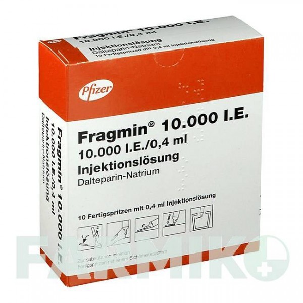 ФРАГМІН (FRAGMIN) 10000 МО шприци 10 шт - Дальтепарин PFIZER