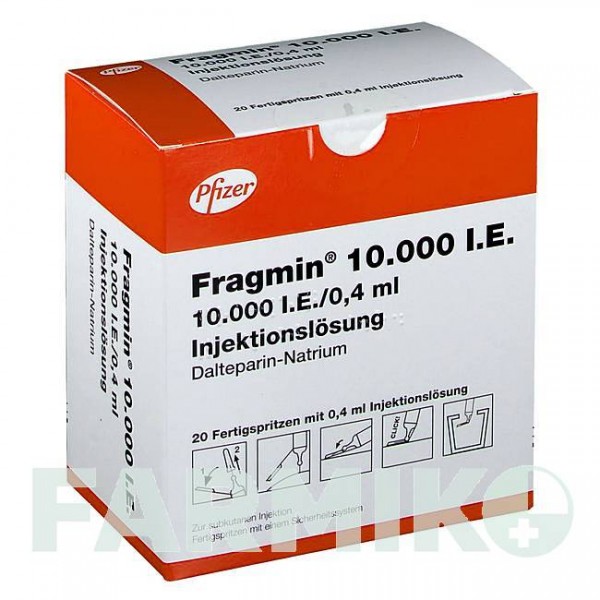 ФРАГМИН (FRAGMIN) 10000 МЕ шприци 20 шт - Дальтепарин PFIZER