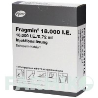 ФРАГМІН (FRAGMIN) 18000 МО шприци 20 шт - Дальтепарин PFIZER