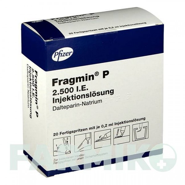 ФРАГМИН (FRAGMIN) 2500 МЕ шприци 20 шт - Дальтепарин PFIZER