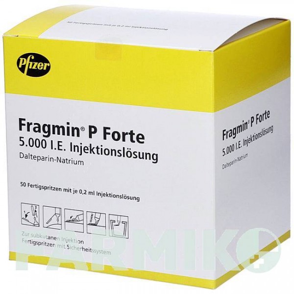 ФРАГМИН (FRAGMIN) 5000 МЕ шприци 10 шт - Дальтепарин ORIFARM