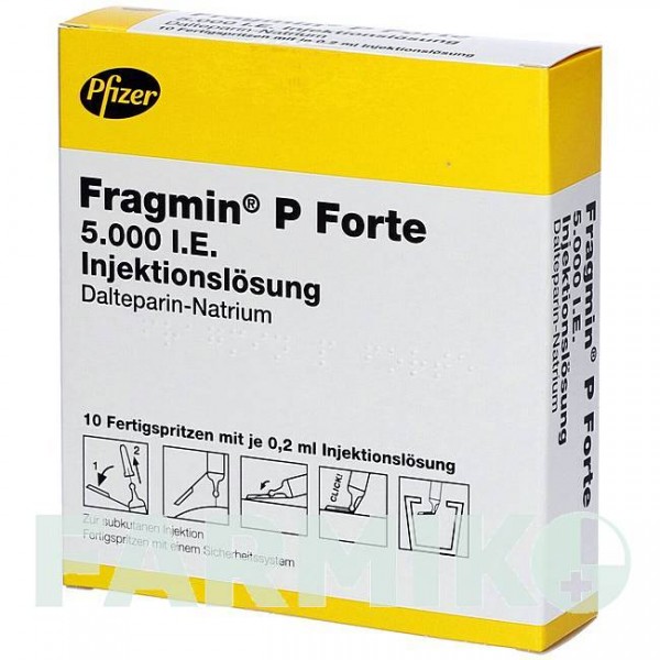 ФРАГМІН (FRAGMIN) 5000 МО шприци 10 шт - Дальтепарин PFIZER