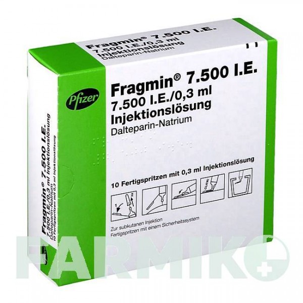 ФРАГМИН (FRAGMIN) 7500 МЕ шприци 10 шт - Дальтепарин PFIZER