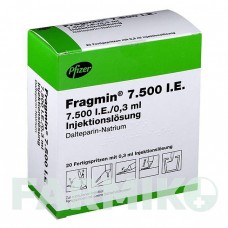 ФРАГМИН (FRAGMIN) 7500 МЕ шприци 20 шт - Дальтепарин PFIZER