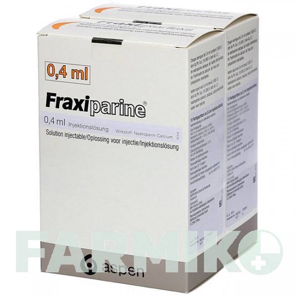 ФРАКСИПАРИН (FRAXIPARINA) 0,4 мл розчин 20x0,4 мл - Надропарин EMRA-MED