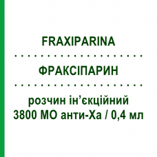 ФРАКСИПАРИН (FRAXIPARINA) 3800 МЕ анти-Ха/0,4 мл раствор инъекционный 6 шт 0,4 мл - Надропарин VIATRIS