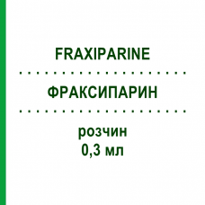 ФРАКСИПАРИН (FRAXIPARINE) 0,3 мл розчин 50x0,3 мл - Надропарин ACA MULLER-ADAG PHARMA