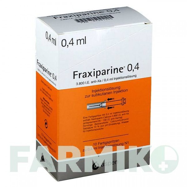 ФРАКСИПАРИН (FRAXIPARINE) 0,4 мл раствор 10x0,4 мл - Надропарин VIATRIS