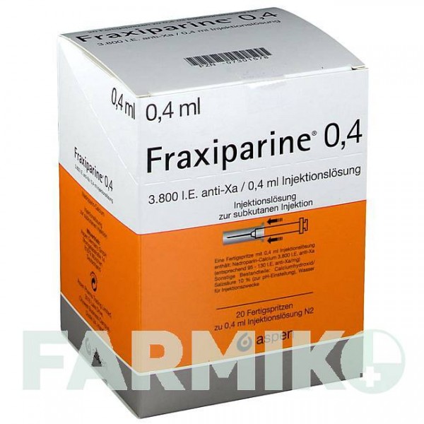 ФРАКСИПАРИН (FRAXIPARINE) 0,4 мл раствор 20x0,4 мл - Надропарин VIATRIS