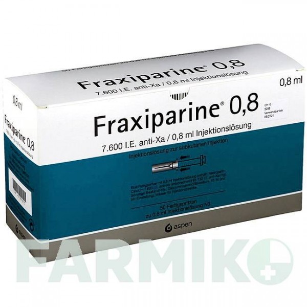 ФРАКСИПАРИН (FRAXIPARINE) 0,8 мл раствор 50x0,8 мл - Надропарин VIATRIS