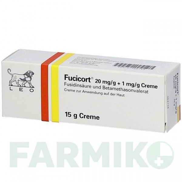 ФУЦИКОРТ (FUCICORT) 20 мг/г + 1 мг/г крем 15 г - Бетаметазон, Антибиотик LEO PHARMA