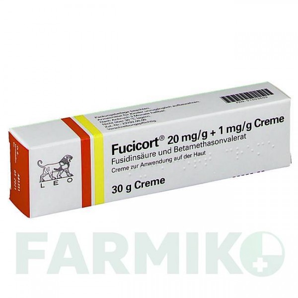 ФУЦИКОРТ (FUCICORT) 20 мг/г + 1 мг/г крем 30 г - Бетаметазон, Антибиотик LEO PHARMA