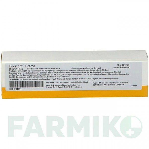 ФУЦИКОРТ (FUCICORT) крем 30 г - Бетаметазон, Антибіотик PHARMA GERKE