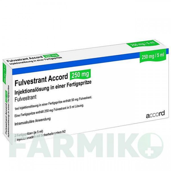 ФУЛВЕСТРАНТ (FULVESTRANT) 250 мг/5 мл розчин 2x5 мл - Фулвестрант ACCORD HEALTHCARE