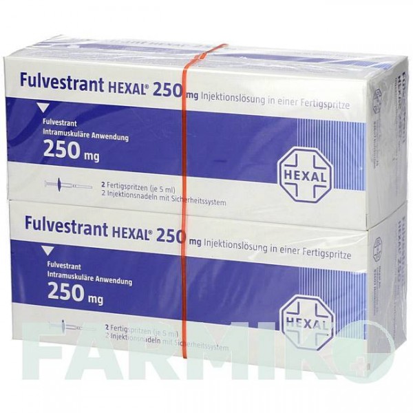 ФУЛВЕСТРАНТ (FULVESTRANT) 250 мг/5 мл раствор 4 шт - Фулвестрант HEXAL