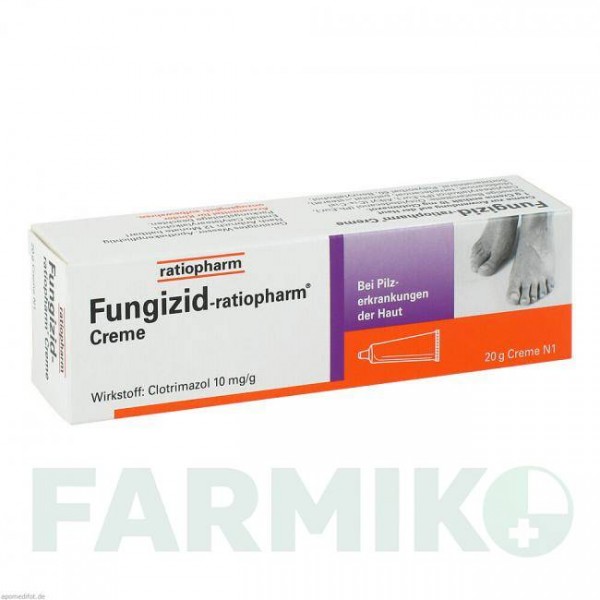 ФУНГИЦИД (FUNGIZID) крем 20 г - Клотримазол RATIOPHARM