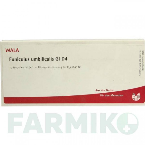 ФУНИКУЛЮС УМБИЛИКАЛИС (FUNICULUS UMBILICALIS) D 4 ампулы 10x1 мл - Гомеопатия WALA HEILMITTEL