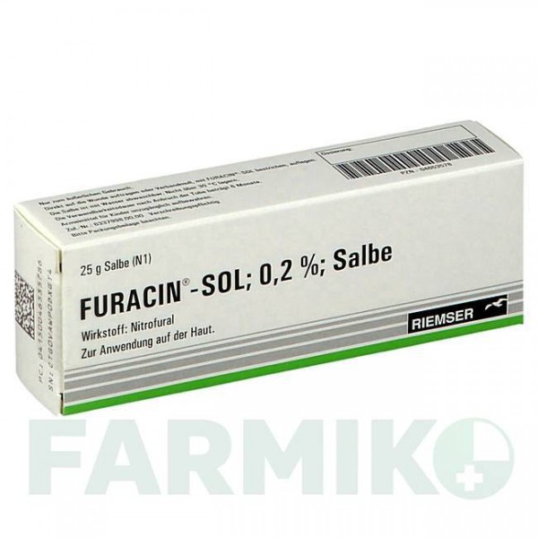 ФУРАЦИН (FURACIN) мазь 25 г - Нитрофурал ESTEVE PHARMACEUTICALS
