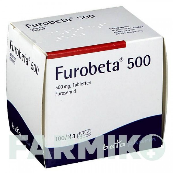 ФУРОБЕТА (FUROBETA) 500 таблетки 100 шт - Фуросемид BETAPHARM