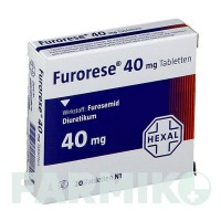 ФУРОРЕЗЕ (FURORESE) 40 мг таблетки 20 шт - Фуросемід HEXAL
