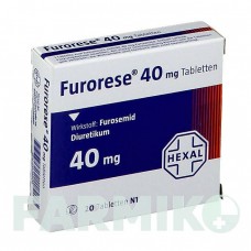 ФУРОРЕЗЕ (FURORESE) 40 мг таблетки 20 шт - Фуросемид HEXAL