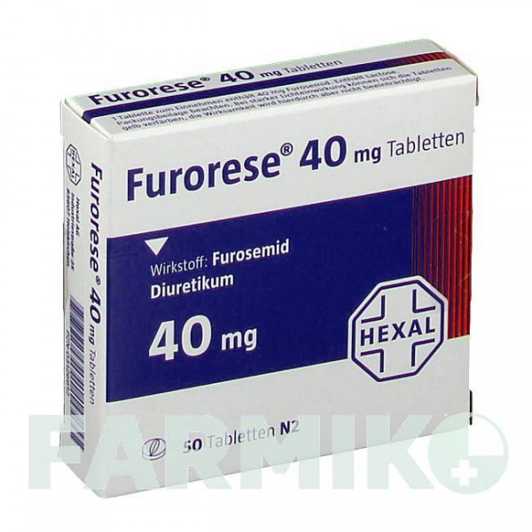 ФУРОРЕЗЕ (FURORESE) 40 мг таблетки 50 шт - Фуросемид HEXAL