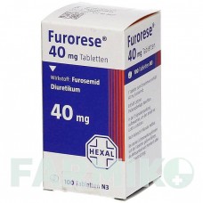 ФУРОРЕЗЕ (FURORESE) 40 мг таблетки 100 шт - Фуросемид HEXAL