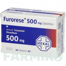 ФУРОРЕЗЕ (FURORESE) 500 мг таблетки 50 шт - Фуросемід HEXAL