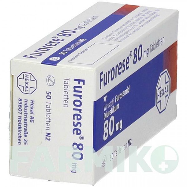 ФУРОРЕЗЕ (FURORESE) 80 мг таблетки 50 шт - Фуросемид HEXAL