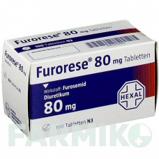 ФУРОРЕЗЕ (FURORESE) 80 мг таблетки 100 шт - Фуросемід HEXAL