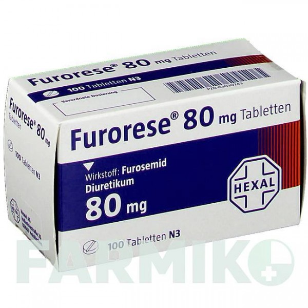 ФУРОРЕЗЕ (FURORESE) 80 мг таблетки 100 шт - Фуросемид HEXAL