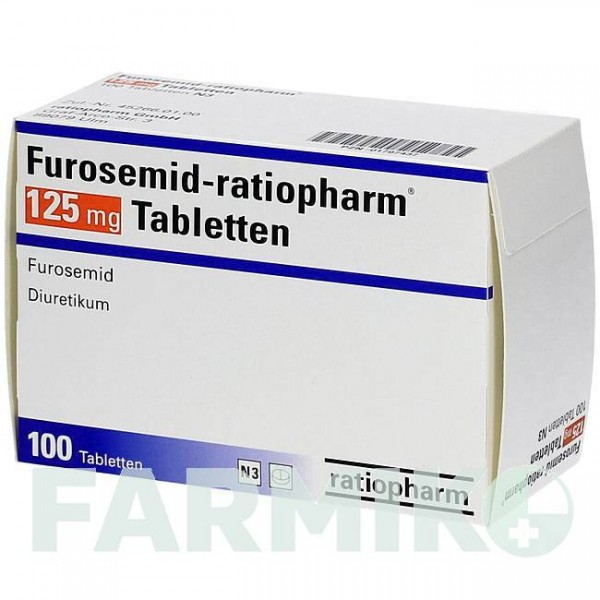 ФУРОСЕМІД (FUROSEMID) 125 мг таблетки 100 шт - Фуросемід RATIOPHARM