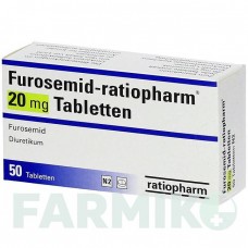 ФУРОСЕМІД (FUROSEMID) 20 мг таблетки 50 шт - Фуросемід RATIOPHARM
