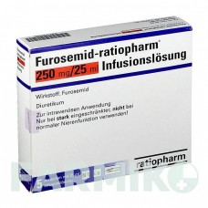 ФУРОСЕМІД (FUROSEMID) 250 мг/25 мл ампули 5 шт - Фуросемід RATIOPHARM