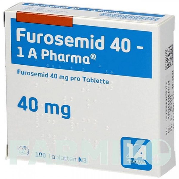 ФУРОСЕМІД (FUROSEMID) 40 таблетки 100 шт - Фуросемід 1 A PHARMA