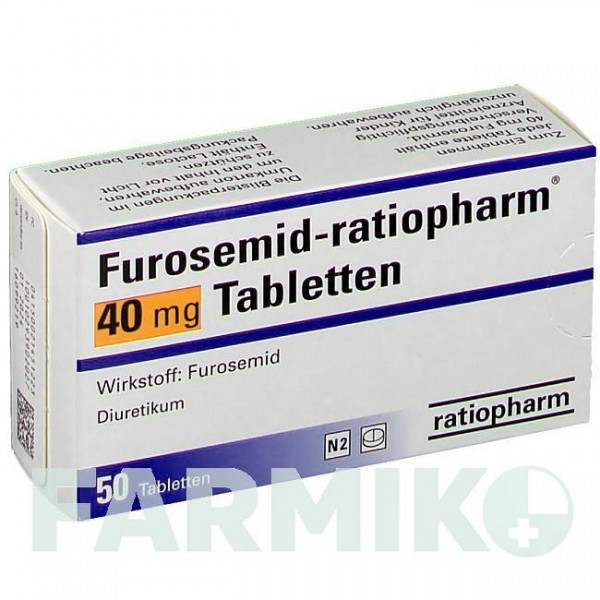 ФУРОСЕМІД (FUROSEMID) 40 мг таблетки 50 шт - Фуросемід RATIOPHARM