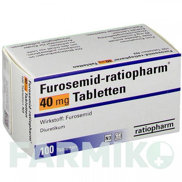 ФУРОСЕМІД (FUROSEMID) 40 мг таблетки 100 шт - Фуросемід RATIOPHARM