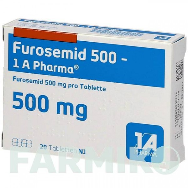ФУРОСЕМІД (FUROSEMID) 500 таблетки 20 шт - Фуросемід 1 A PHARMA