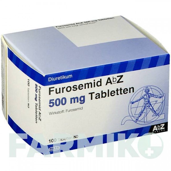 ФУРОСЕМІД (FUROSEMID) 500 мг таблетки 100 шт - Фуросемід ABZ PHARMA