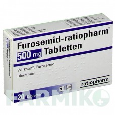 ФУРОСЕМІД (FUROSEMID) 500 мг таблетки 20 шт - Фуросемід RATIOPHARM