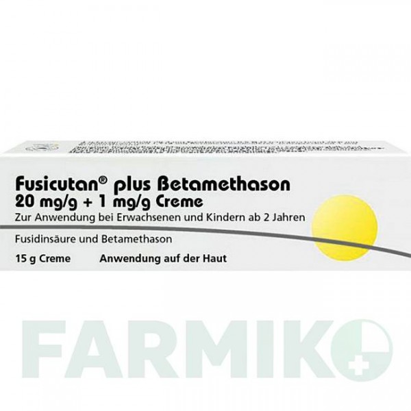 ФУЗИКУТАН (FUSICUTAN) 20 мг/г + 1 мг/г крем 15 г - Бетаметазон, Антибіотик DERMAPHARM