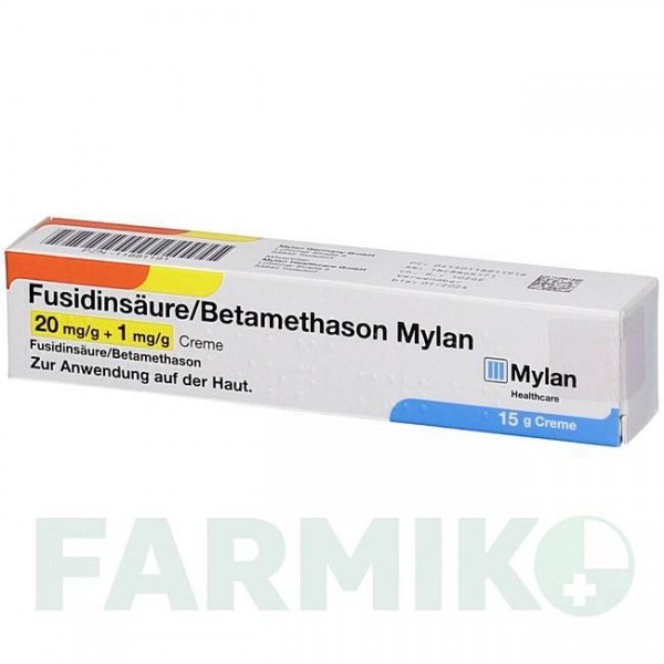 ФУЗИДИНСАУР БЕТАМЕТАЗОН (FUSIDINSAURE BETAMETHASON) 20 мг/г + 1 мг/г крем 15 г - Бетаметазон, Антибиотик VIATRIS
