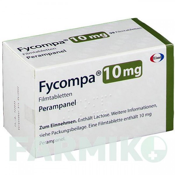 ФАЙКОМПА (FYCOMPA) 10 мг таблетки 98 шт - Перампанель EISAI