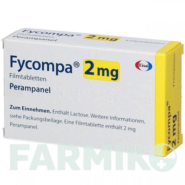ФАЙКОМПА (FYCOMPA) 2 мг таблетки 7 шт - Перампанель EISAI