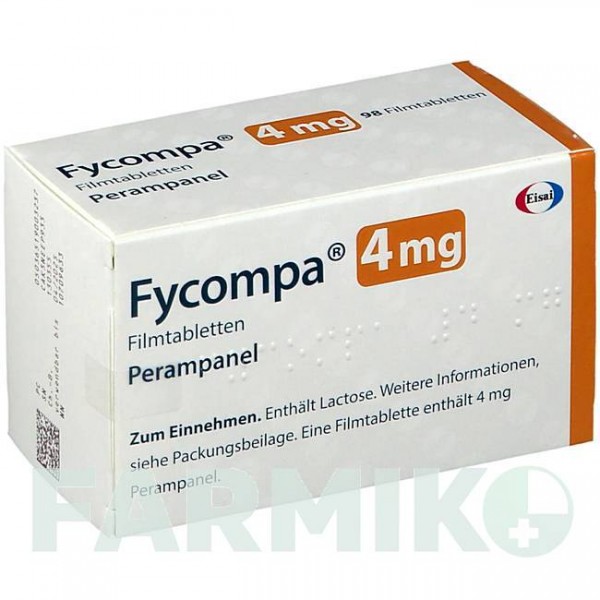 ФАЙКОМПА (FYCOMPA) 4 мг таблетки 98 шт - Перампанель EISAI
